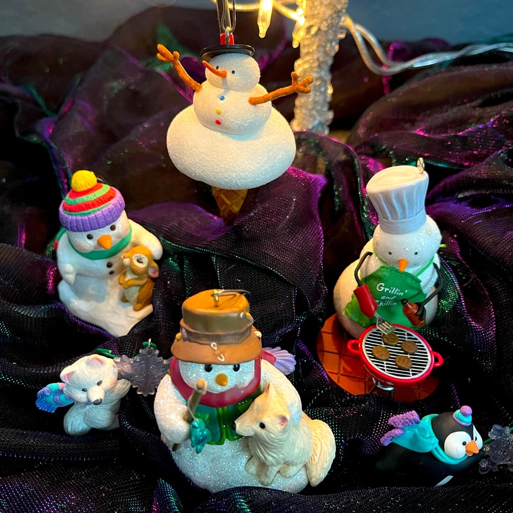 Hallmark Snowman Ornament Set